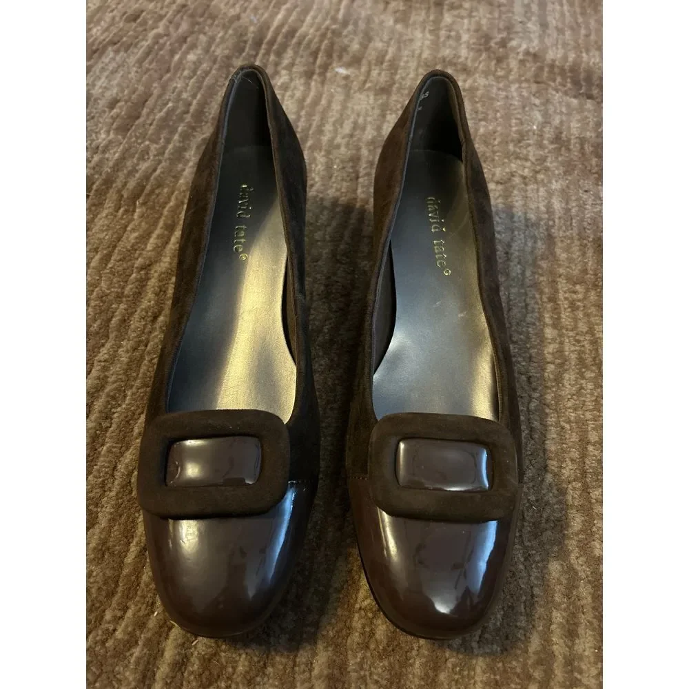 David Tate Brown‎ Pump with Buckle NWOB Size 7.5